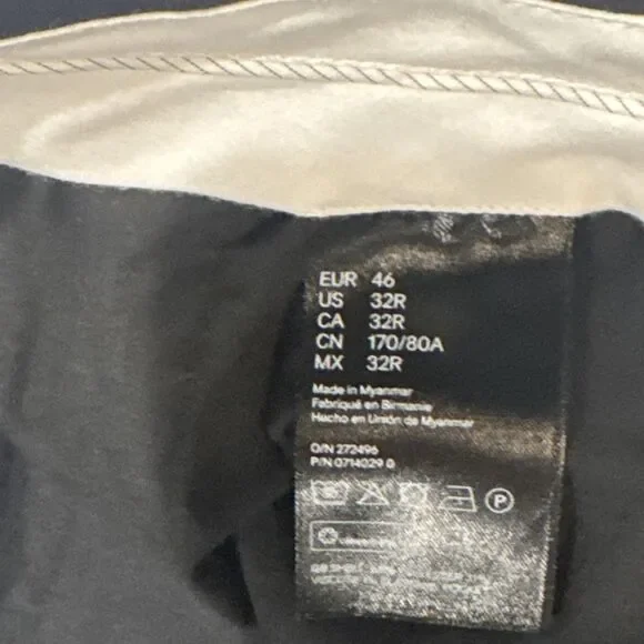 H&M Men's Black Super Skinny Fit Dress Pants Polyester Blend Size 32R - Picture 3 of 8